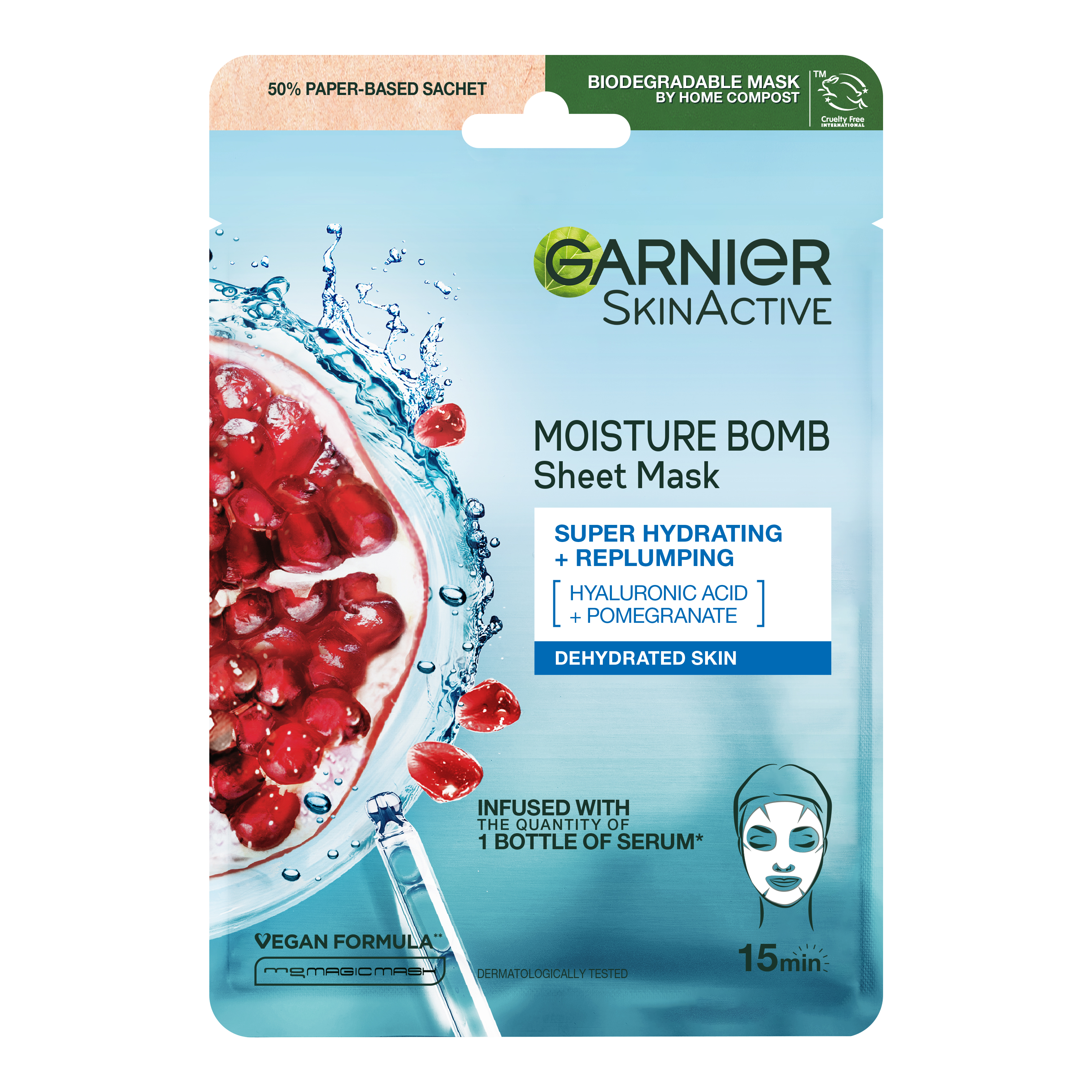 SkinActive Moisture Bomb Super Hydrating & Replumping Sheet Mask